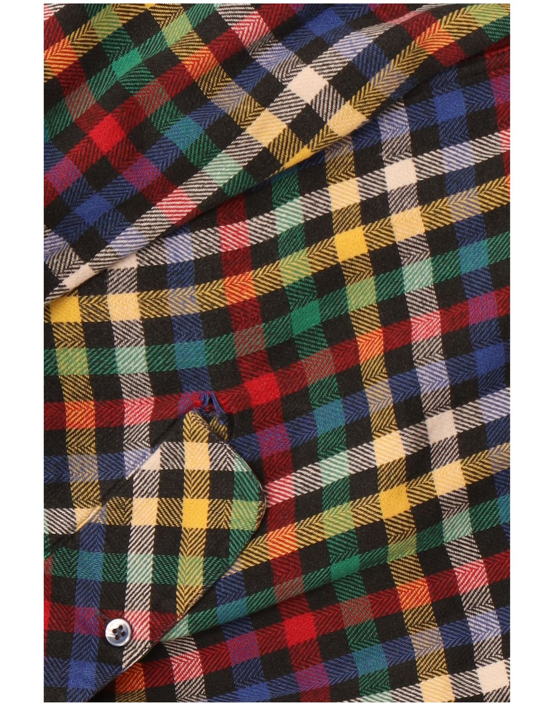 Desiree Camicia da uomo in flanella taglia 16 grande motivo a quadri multicolore