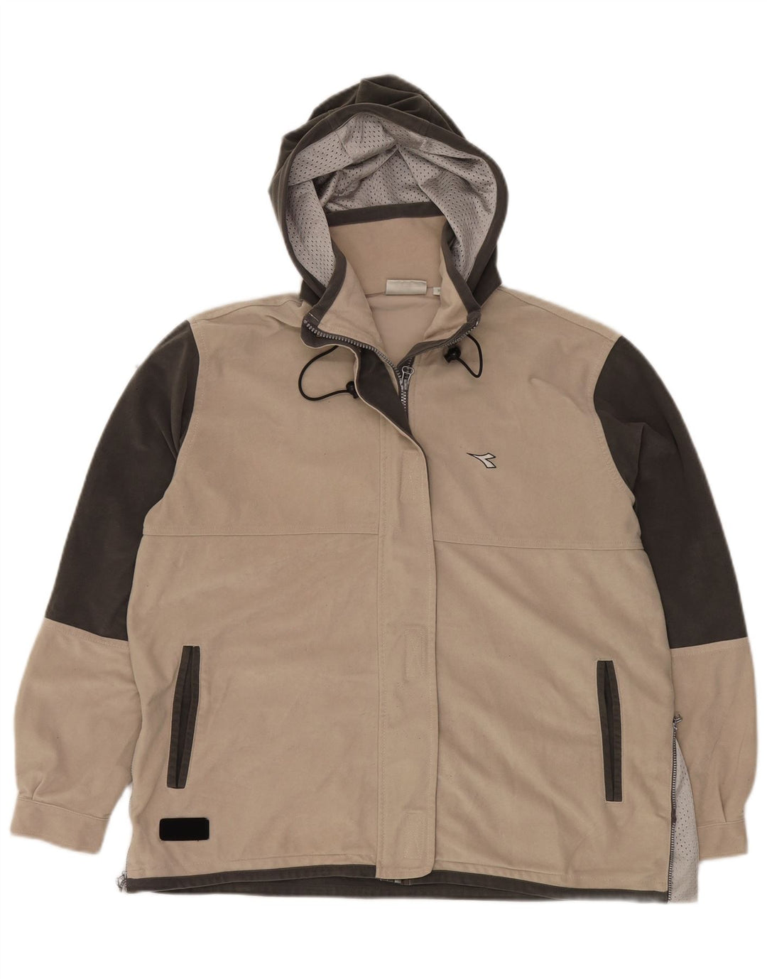 DIADORA Giacca da tuta oversize da donna UK 14 Beige medio