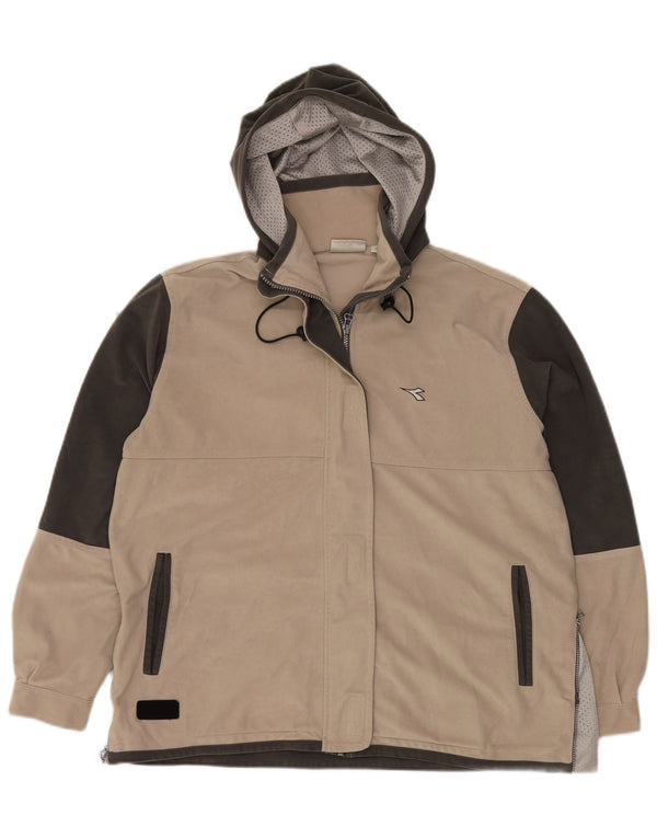 DIADORA Giacca da tuta oversize da donna UK 14 Beige medio