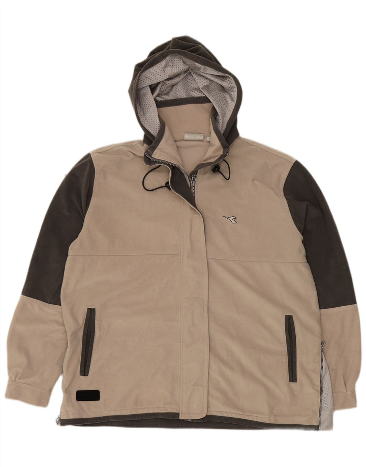 DIADORA Giacca da tuta oversize da donna UK 14 Beige medio