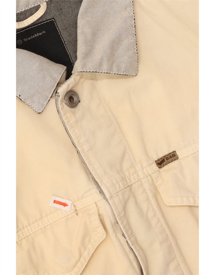 Giacca in denim da donna GAS UK 18 XL color block bianco sporco