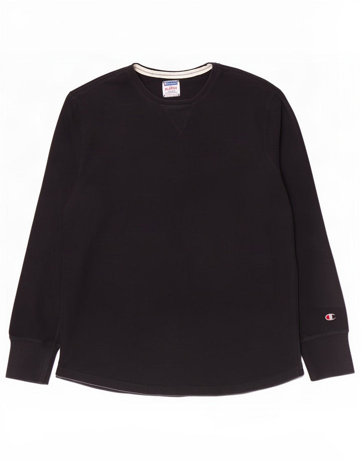 Top da uomo a maniche lunghe Champion XL blu navy