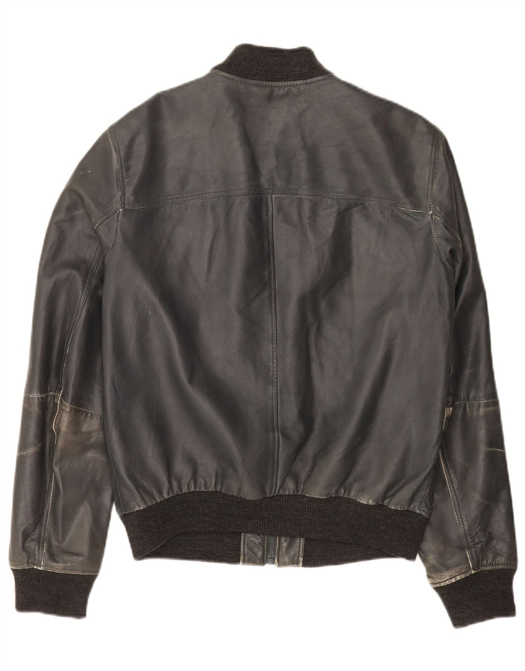 Giubbotto Bomber in Pelle Donna Trussardi Jeans IT 50 XL Blu Navy
