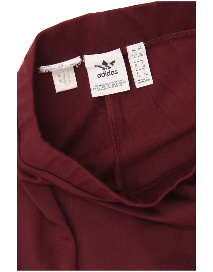 Leggings grafici da donna Adidas UK 8 piccoli bordeaux