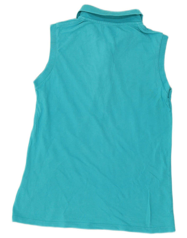 Polo senza maniche da donna Kappa UK 12 Medium Turchese Cotone
