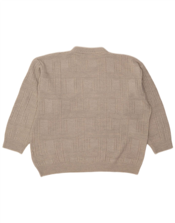Maglione maglione girocollo da uomo Nick Taylor XL grigio acrilico