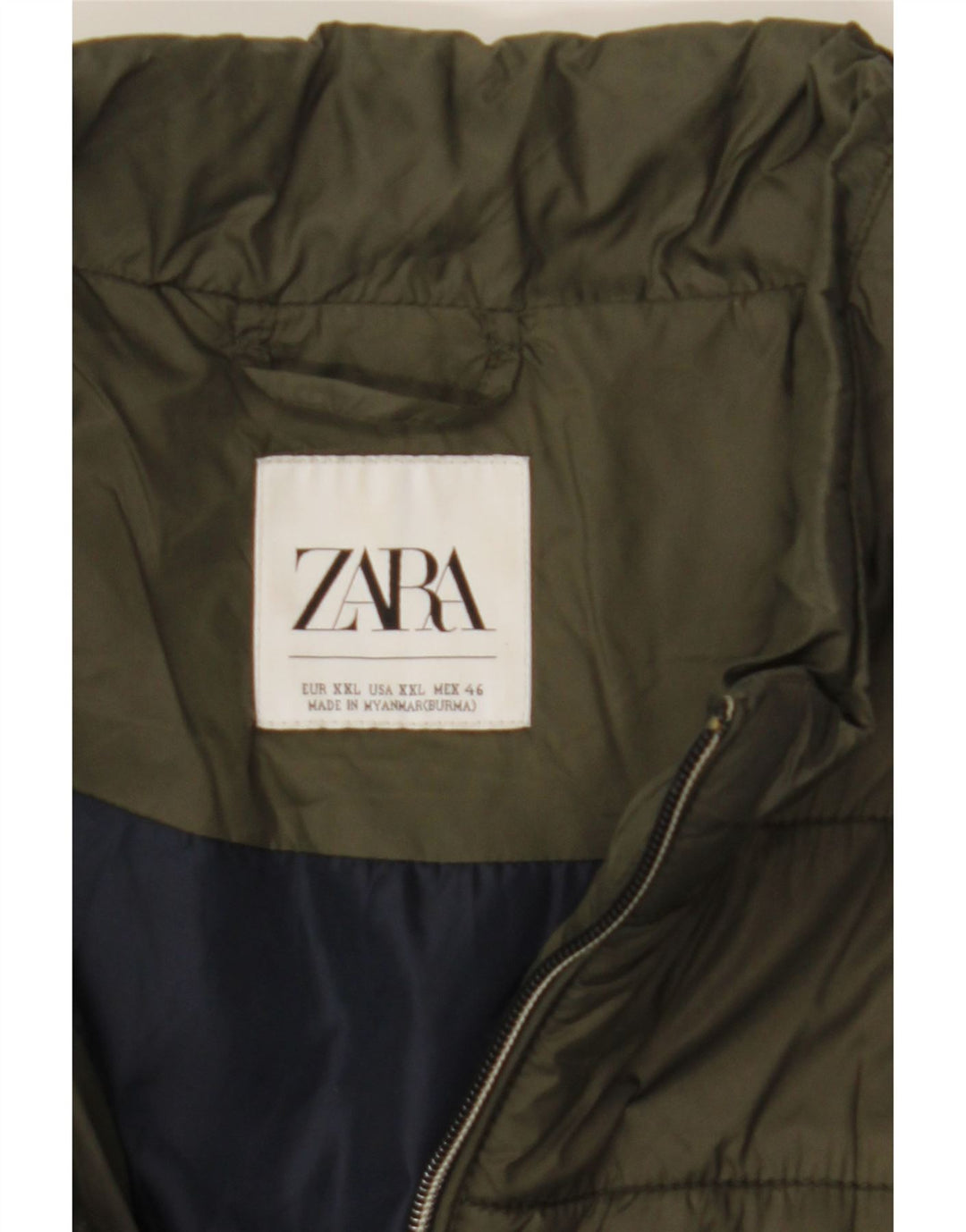 Gilet imbottito da uomo Zara UK 44 2XL Cachi