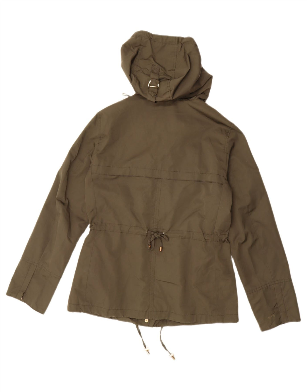 MASSIMO DUTTI Giacca Parka da donna con cappuccio UK 16 Large Verde Poliestere