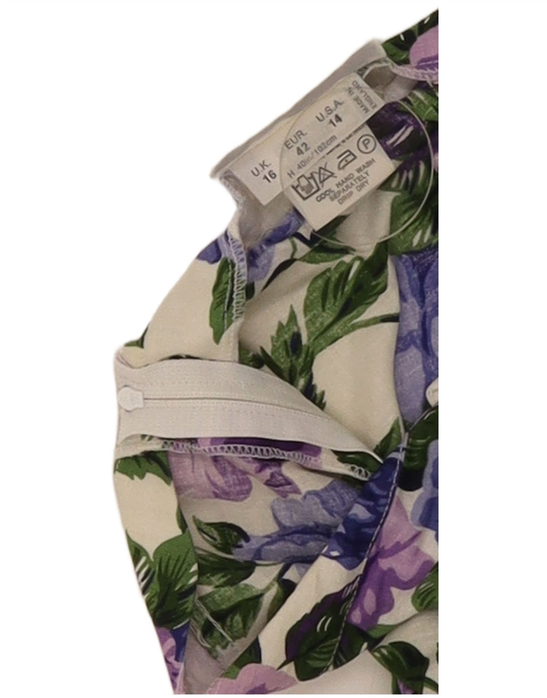 Abito senza spalline da donna Simon Jeffrey UK 16 Grande motivo floreale multicolore