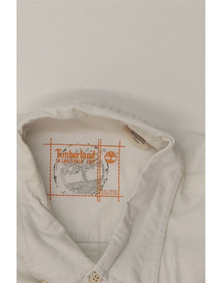 TIMBERLAND Mens Shirt 2XL White Cotton Vintage Timberland and Second-Hand Timberland from Messina Hembry 