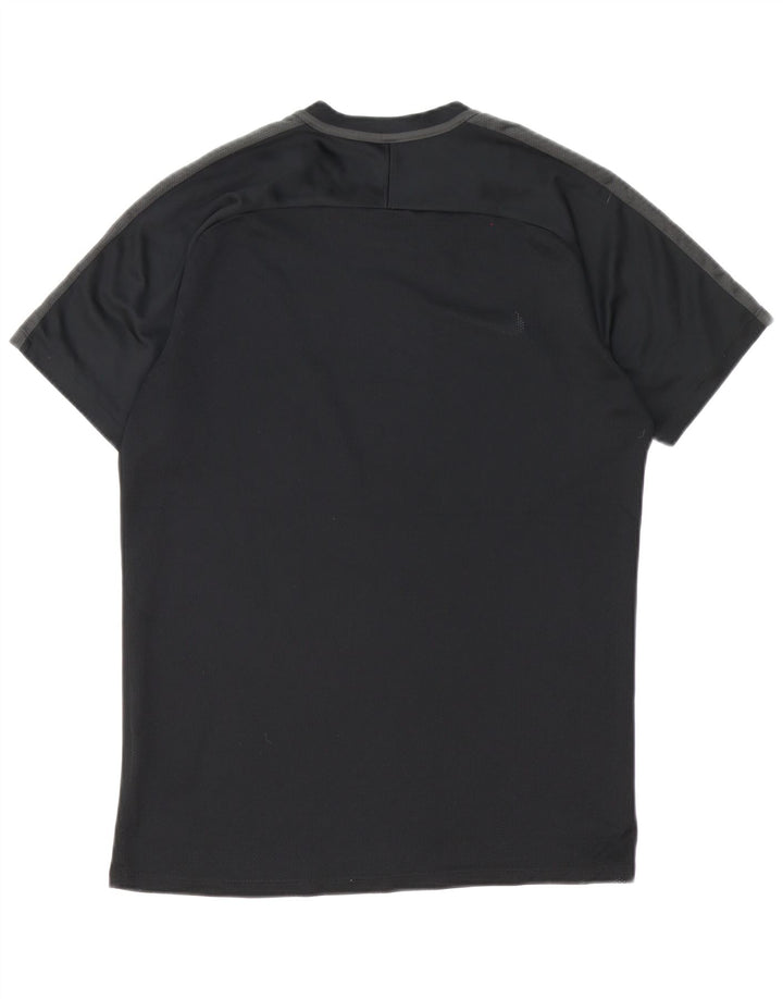T-shirt Nike da uomo Dri Fit, top in poliestere color block medio nero