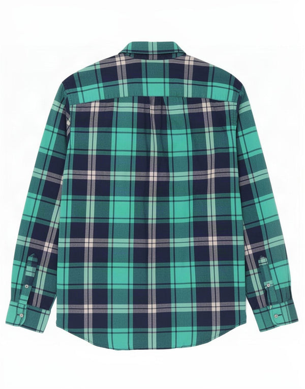 Camicia da uomo American Eagle XL in cotone a quadri verdi