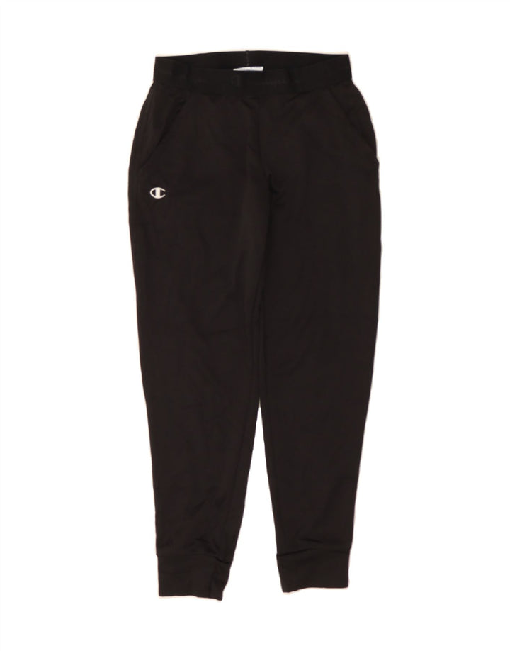 CHAMPION Womens Tracksuit Trousers Joggers UK 6 XS Black Polyester Vintage Champion and Second-Hand Champion from Messina Hembry 