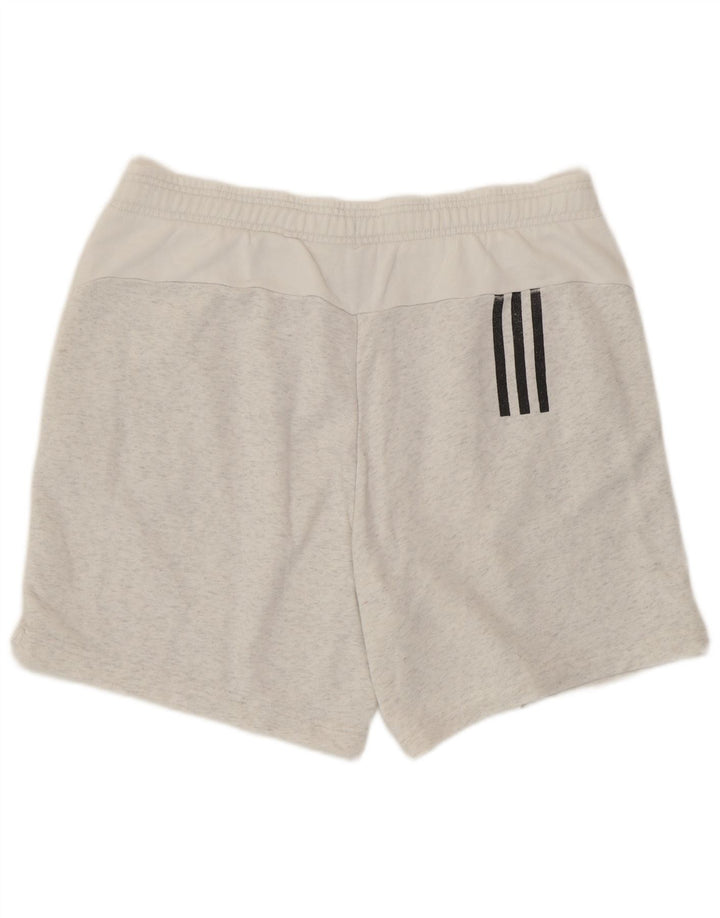 Pantaloncini sportivi da uomo Adidas grandi in cotone grigio