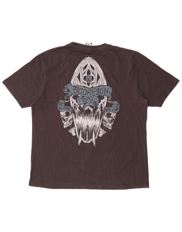 T-shirt grafica da uomo Scorpion Bay Top XL in cotone nero