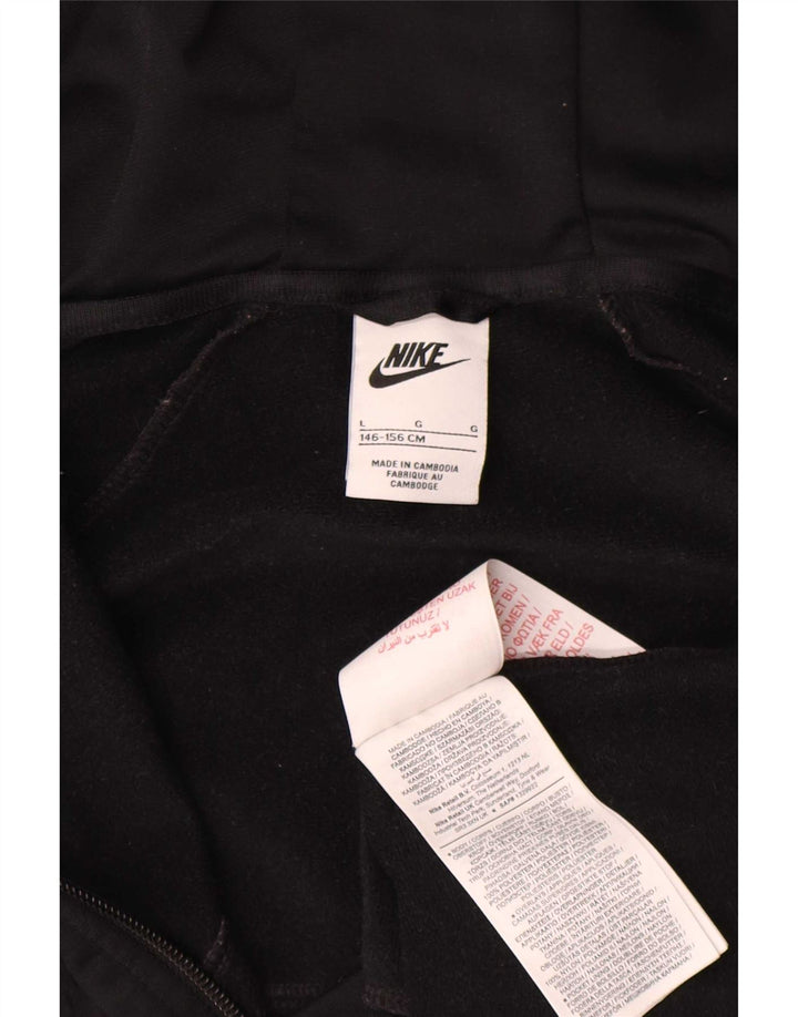Giacca da ginnastica con cappuccio Nike per ragazze, 12-13 anni, grande, in poliestere nero