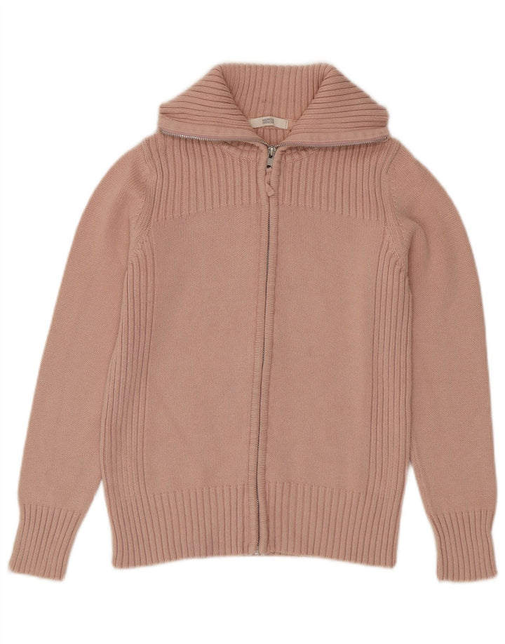 Maglione cardigan da donna Marks & Spencer UK 10 piccolo rosa