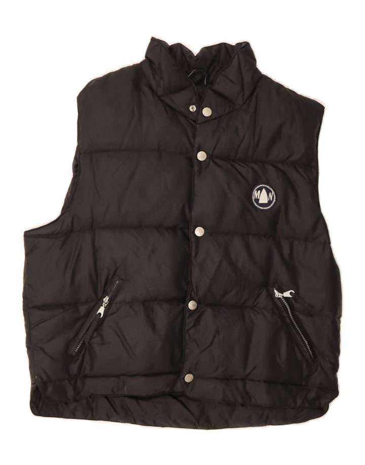 MURPHY & NYE Mens Padded Gilet UK 38 Medium Black Vintage Murphy & Nye and Second-Hand Murphy & Nye from Messina Hembry 