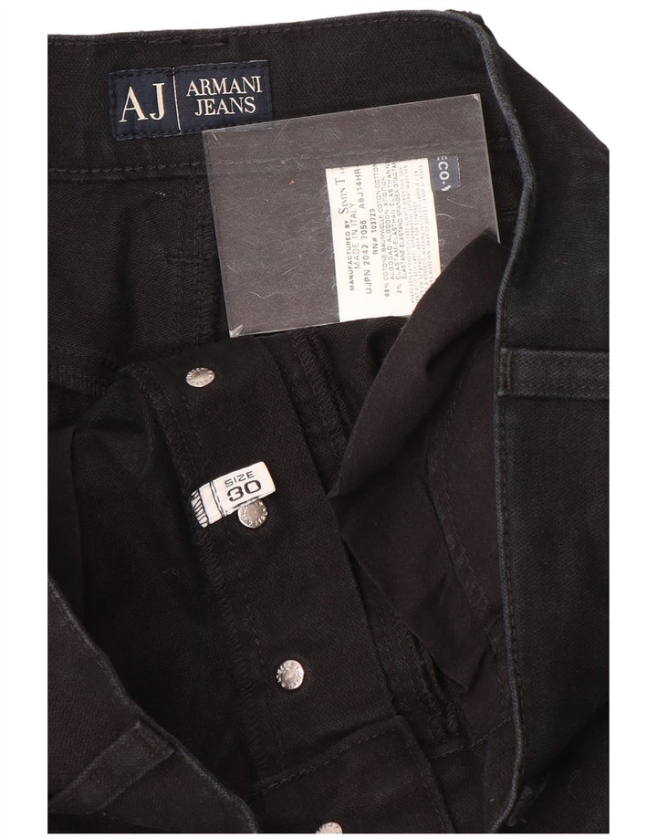 Jeans dritti da uomo ARMANI W30 L30 cotone nero