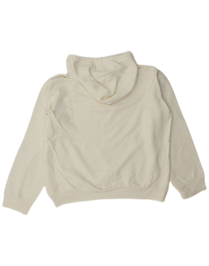 Maglione con cappuccio oversize grafico da donna Diesel UK 14 Cotone bianco medio
