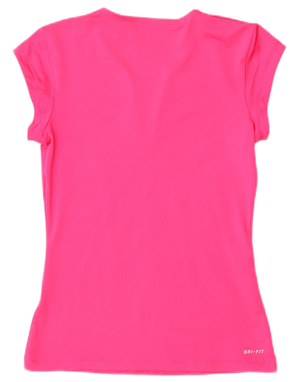 T-shirt Nike Dri Fit da donna Top UK 8 Small Rosa