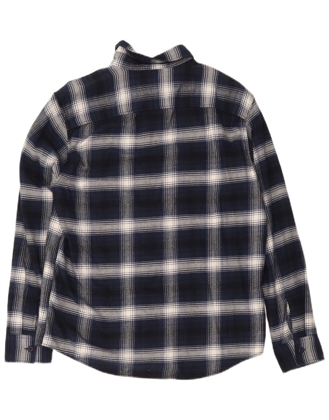 Camicia in flanella da uomo American Eagle in cotone a quadri blu navy medio