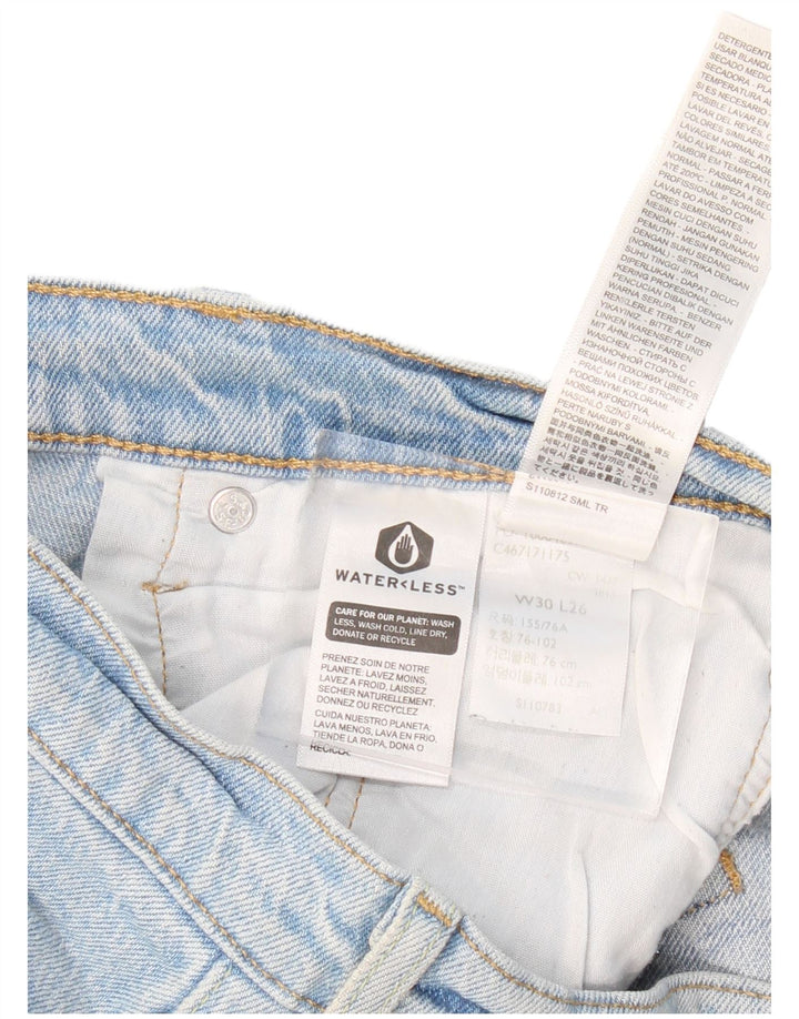 LEVI'S Mens 501 Straight Jeans W30 L26  Blue Cotton