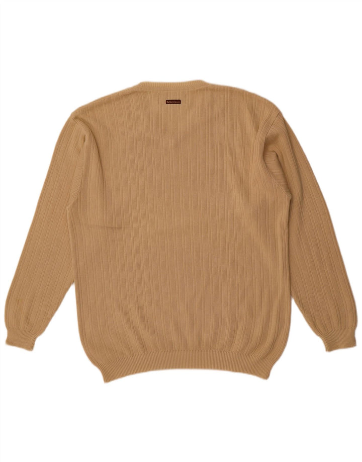 Marlboro Classics Maglione da uomo con scollo a V XL in cotone beige
