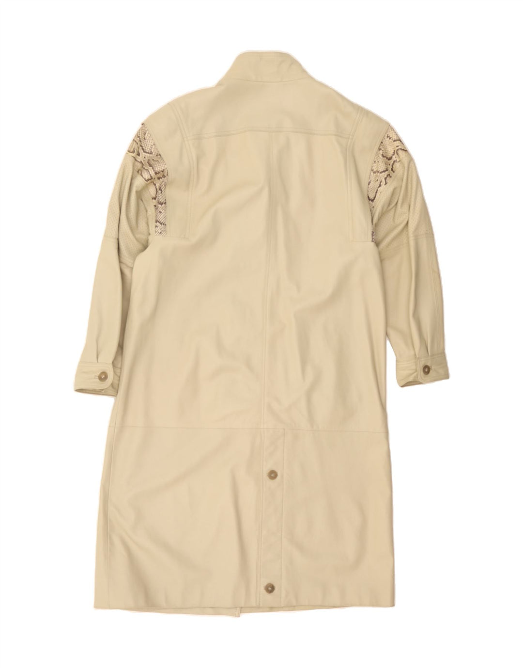 Cappotto in pelle da donna VINTAGE UK 18 XL Beige