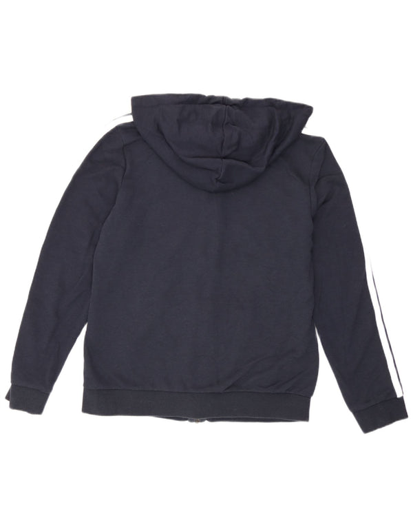 Maglione con cappuccio e zip da donna Adidas UK 12/14 Cotone blu navy medio