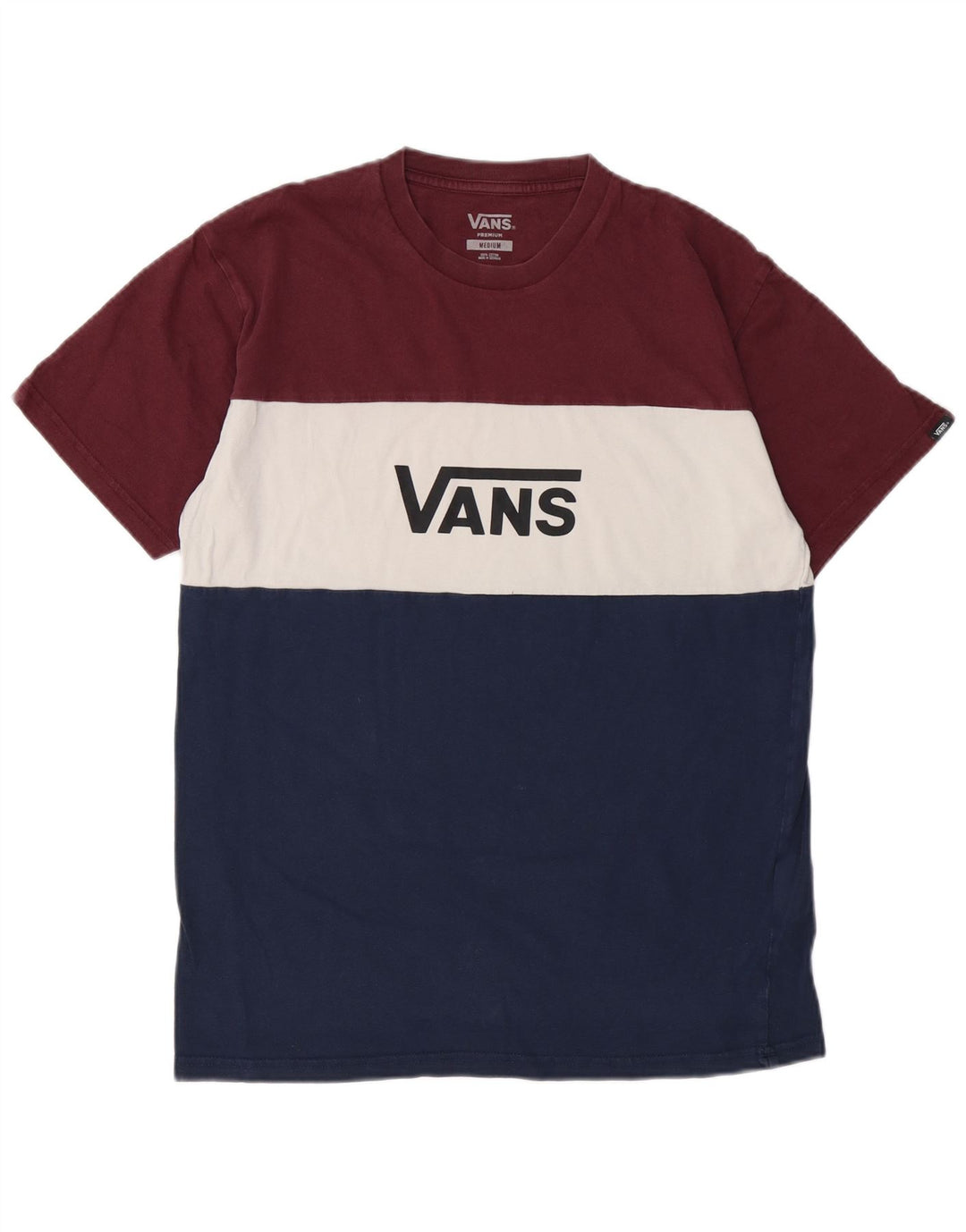 T-shirt grafica da uomo VANS Top in cotone color block medio multicolore