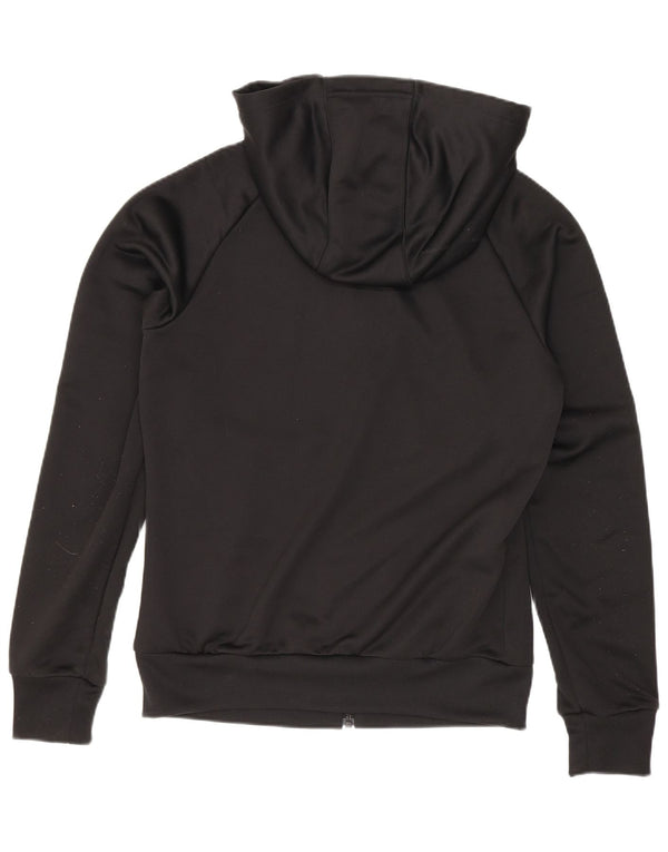 Maglione con cappuccio e zip da donna Adidas UK 8 piccolo poliestere nero