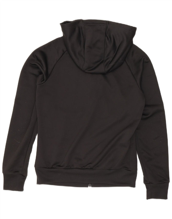 Maglione con cappuccio e zip da donna Adidas UK 8 piccolo poliestere nero