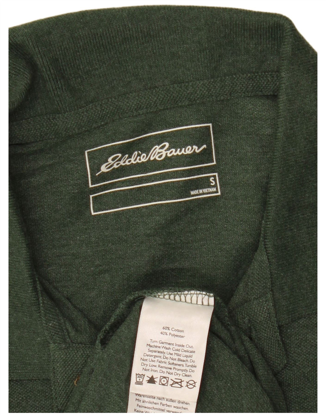 Polo da uomo EDDIE BAUER piccola in cotone verde