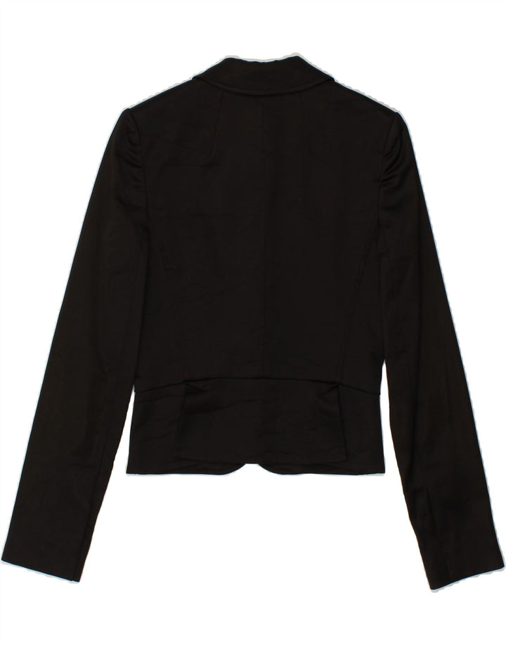 FLAVIO CASTELLANI Womens Crop 2 Button Blazer Jacket IT 40 Small Black Vintage Flavio Castellani and Second-Hand Flavio Castellani from Messina Hembry 