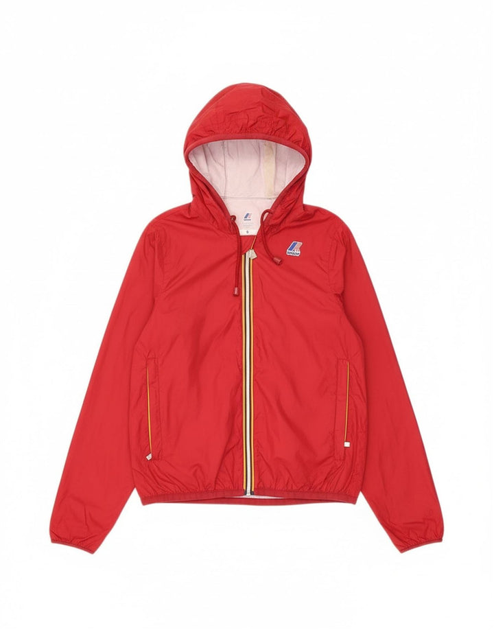 Giacca antipioggia da uomo con cappuccio K-Way UK 10 Small Rosso Poliammide