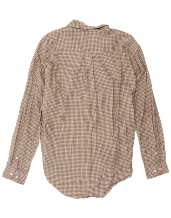 Camicia da uomo Tommy Hilfiger in cotone a quadri marrone medio