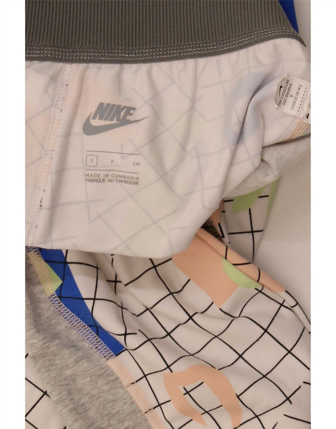 Pantaloni da tuta da donna Nike Joggers UK 8 Small Grigio geometrico