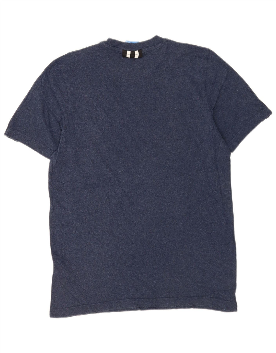 T-shirt da uomo Adidas Top media in cotone blu navy
