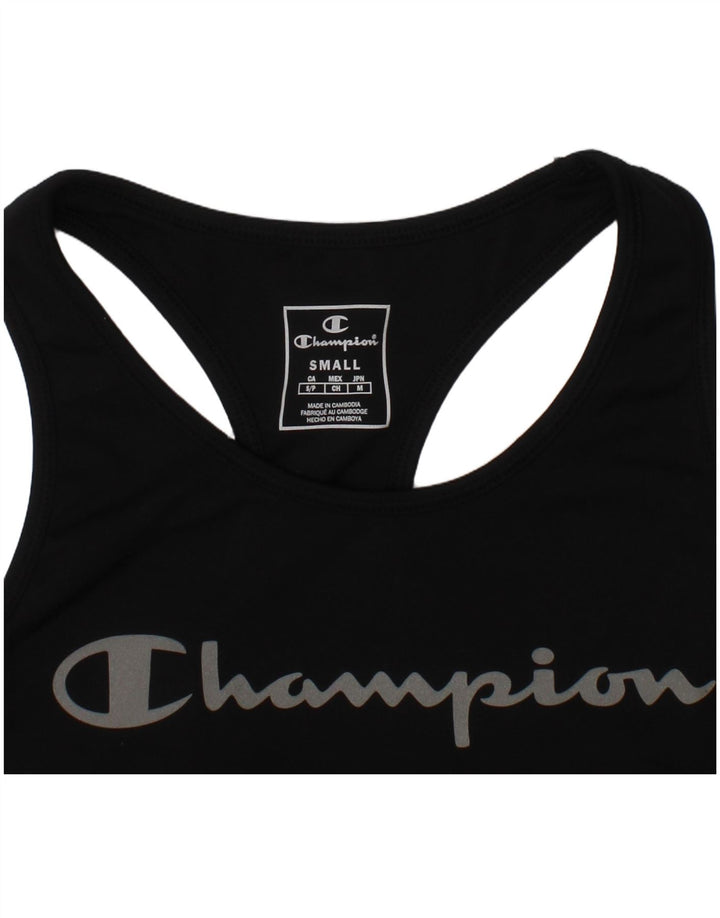 Reggiseno sportivo grafico da donna Champion Top piccolo nero sportivo