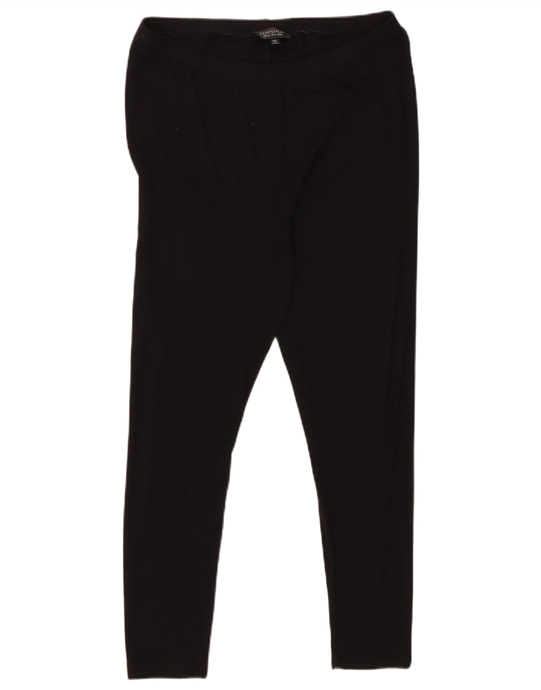 Topshop Womens Crop Leggings UK 16 Large Nero Viscosa