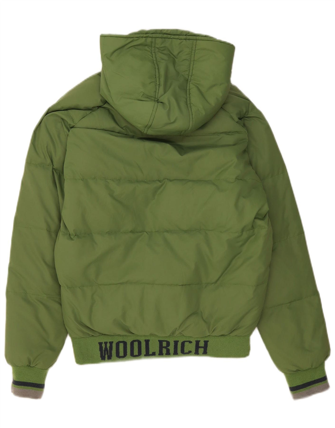 Giacca imbottita con cappuccio grafica per ragazzi Woolrich 13-14 anni Verde