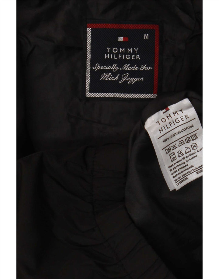 Tommy Hilfiger Uomo Mick Jagger Graphic Bomber Giacca UK 38 Medio Nero