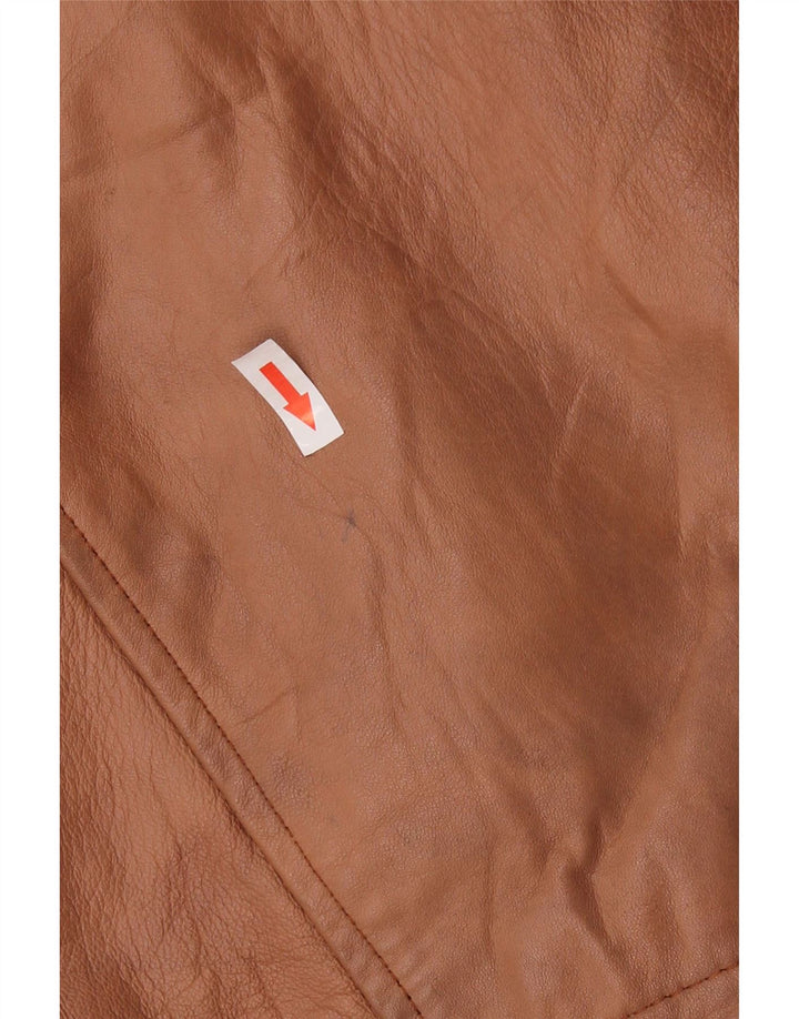 Giacca in shearling oversize da donna vintage UK 16 grande marrone