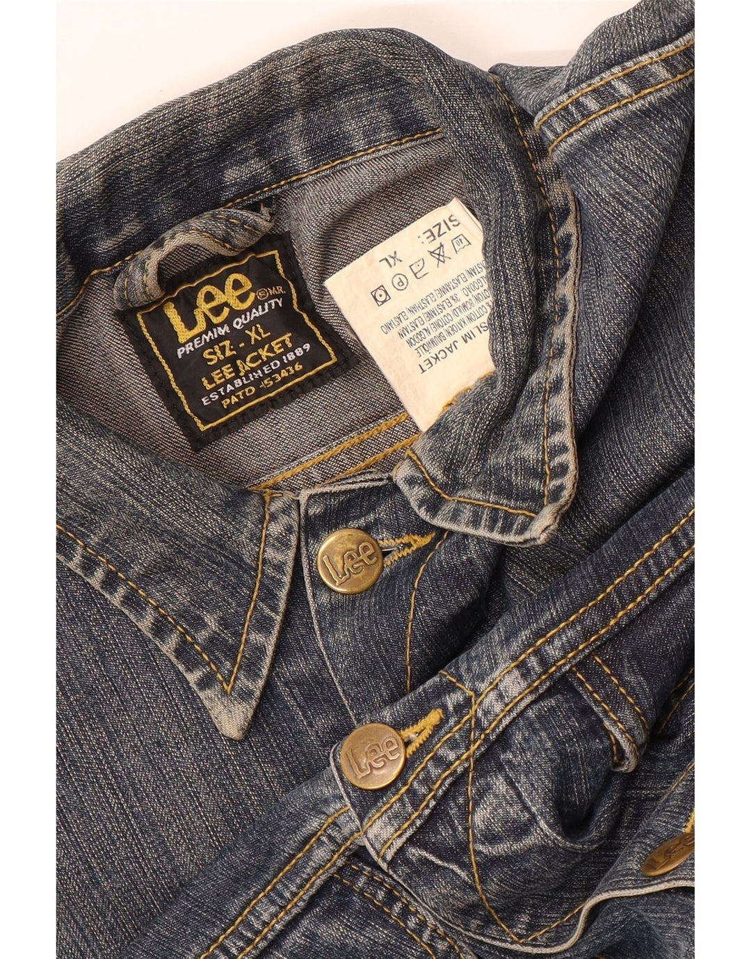 Giacca di jeans Lee da bambino 14-15 anni XL in cotone blu