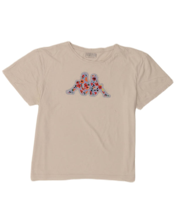 Maglietta grafica da donna Kappa Top UK 20 2XL Bianca