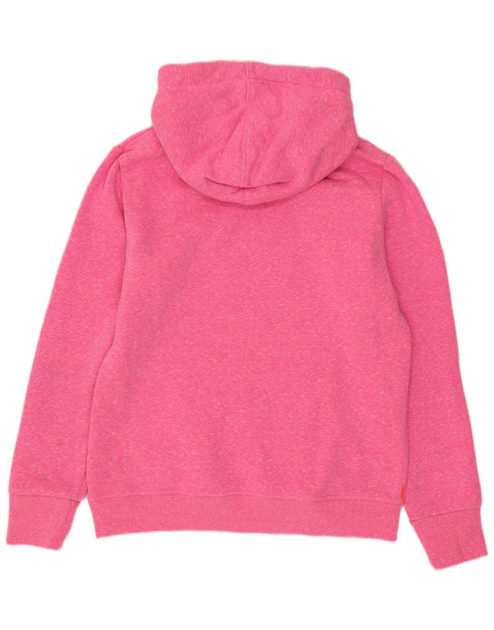 Felpa con cappuccio grafica da donna SUPERDRY UK 12 Poliestere rosa medio