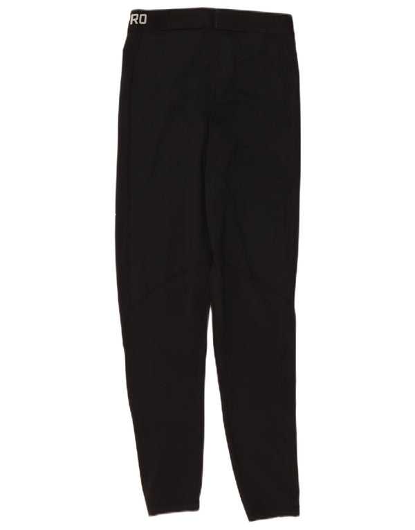 Leggings grafici Nike Dri Fit da donna UK 12 medio nero poliestere