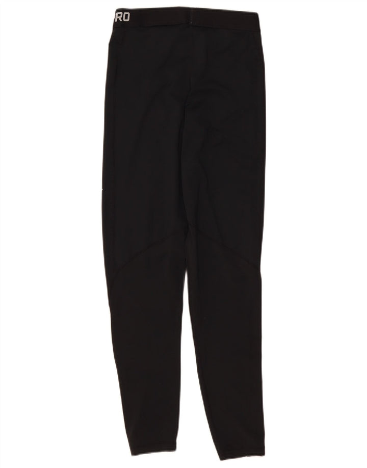 Leggings grafici Nike Dri Fit da donna UK 12 medio nero poliestere