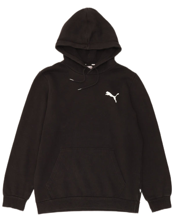 Felpa con cappuccio da uomo Puma Small in cotone nero